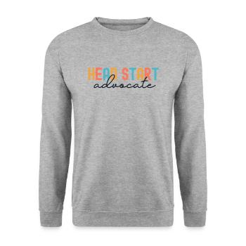 Head Start Advocate Early Childhood Daycare Child - Unisex Sweatshirt - salt & pepper - Front - Alina (178cm) & Michal (187cm)