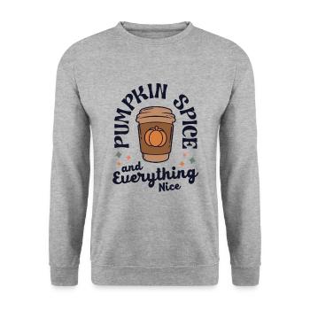 Pumpkin Spice And Everything Nice Retro Fall - Unisex Sweatshirt - salt & pepper - Front - Alina (178cm) & Michal (187cm)