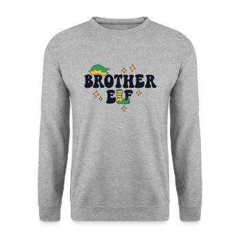 Bruder Elf Passende Familie Weihnachtsgruppe Weihnachten - Unisex Pullover - Weißgrau meliert - Vorne - Alina (178cm) & Michal (187cm)