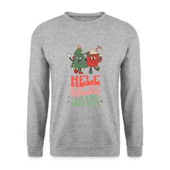 Christmas Coffee Lover Mele Kalikimaka Hawaiian - Unisex Sweatshirt - salt & pepper - Front - Alina (178cm) & Michal (187cm)