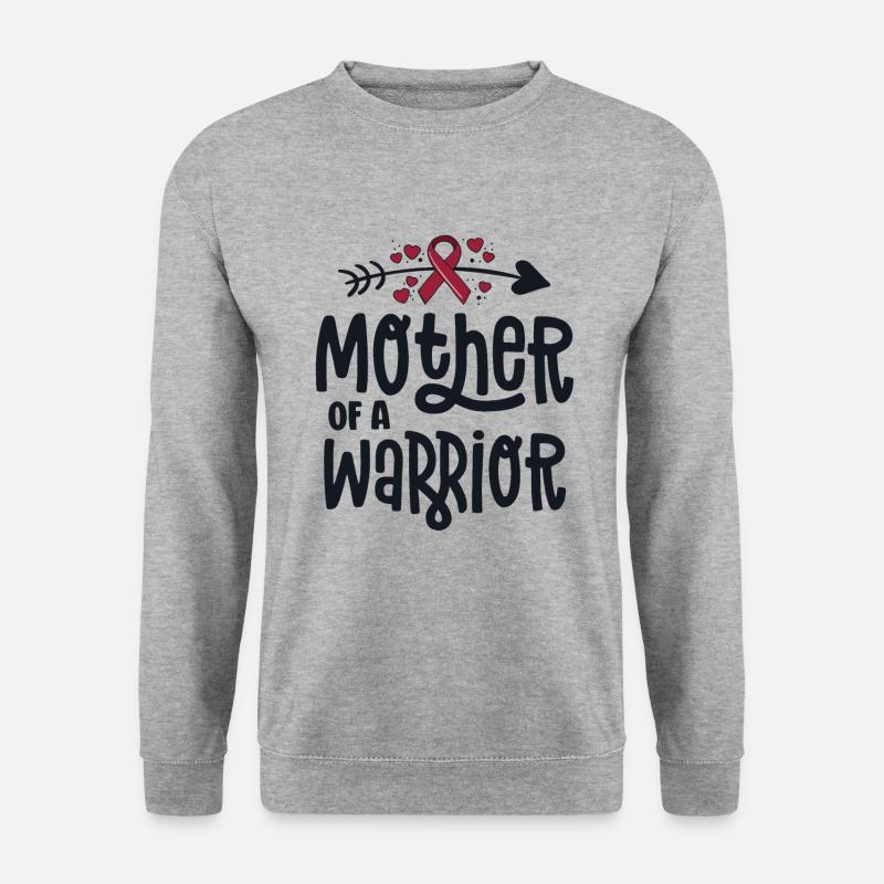 Mutter eines Kriegers Gefäßfehlbildung - Unisex Pullover - Weißgrau meliert