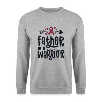 Father Of A Warrior Vascular Malformation - Unisex Sweatshirt - salt & pepper - Front - Alina (178cm) & Michal (187cm)