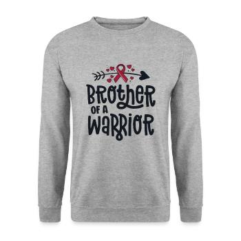Brother Of A Warrior Vascular Malformation - Unisex Sweatshirt - salt & pepper - Front - Alina (178cm) & Michal (187cm)