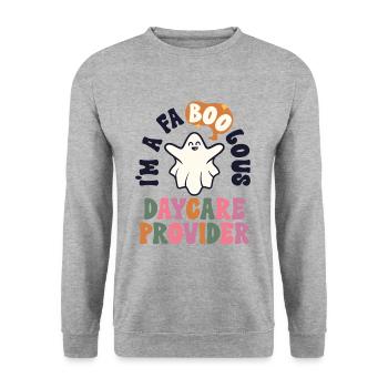 Faboolous Garderie Provider Halloween Nanny Child - Sweat-shirt Unisexe - gris chiné - Devant - Alina (178cm) & Michal (187cm)