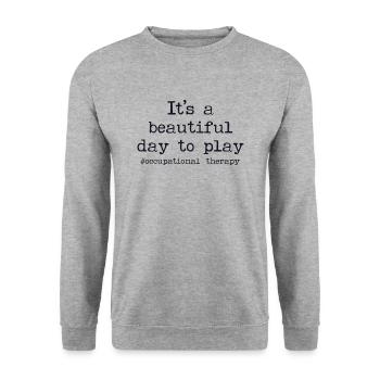 Ergothérapie motivationnelle École d’ergothérapie - Sweat-shirt Unisexe - gris chiné - Devant - Alina (178cm) & Michal (187cm)