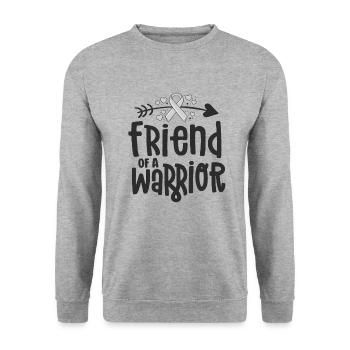 Friend Of A Warrior Support Team Brain Cancer - Unisex Sweatshirt - salt & pepper - Front - Alina (178cm) & Michal (187cm)