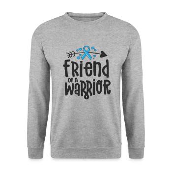 Friend Of A Warrior Support Team Prostate Cancer - Unisex Sweatshirt - salt & pepper - Front - Alina (178cm) & Michal (187cm)