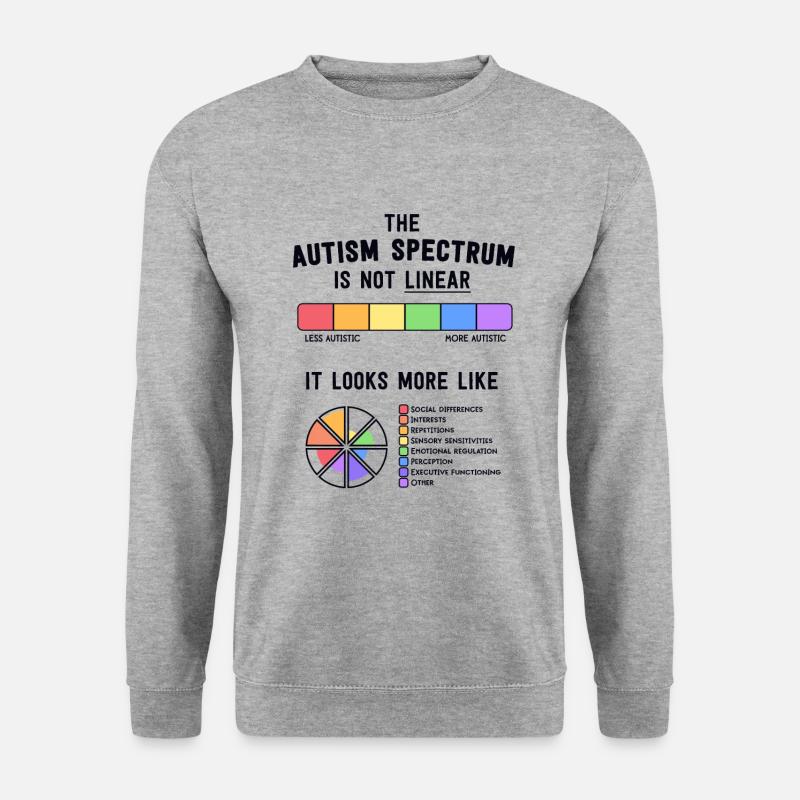 Autismus-T-Shirts Frauen Mama Bewusstsein Autismus ist ein - Unisex Pullover - Weißgrau meliert