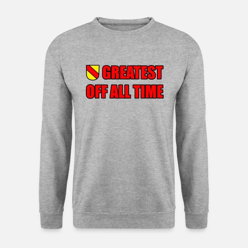 Witziger Badner Spruch Badisch Großherzogtum Baden - Unisex Pullover - Weißgrau meliert
