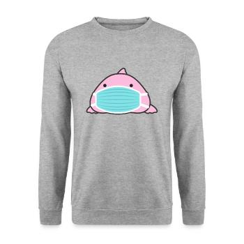 Blobfish - Unisex Sweatshirt - salt & pepper - Front - Alina (178cm) & Michal (187cm)