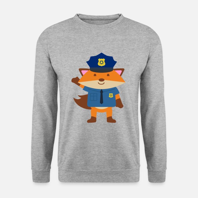 Polizei Uniform - Unisex Pullover - Weißgrau meliert
