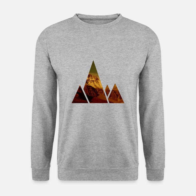 Berge - Unisex Pullover - Weißgrau meliert