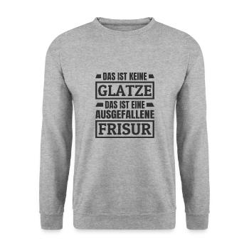 Chauve Porteur chauve Drôle de chauve Proverbes - Sweat-shirt Unisexe - gris chiné - Devant - Alina (178cm) & Michal (187cm)