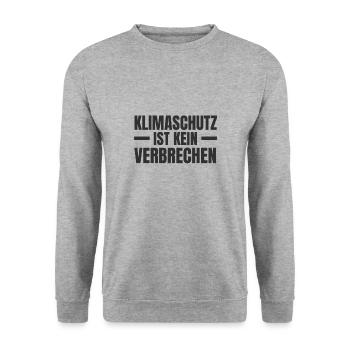 Klimaschutz Kohleausstieg Energiewende Klimawandel - Unisex Pullover - Weißgrau meliert - Vorne - Alina (178cm) & Michal (187cm)