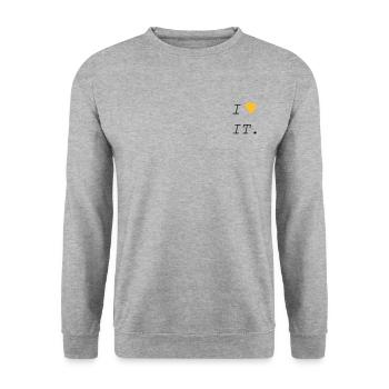 I LOVE IT - Unisex Sweatshirt - salt & pepper - Front - Alina (178cm) & Michal (187cm)