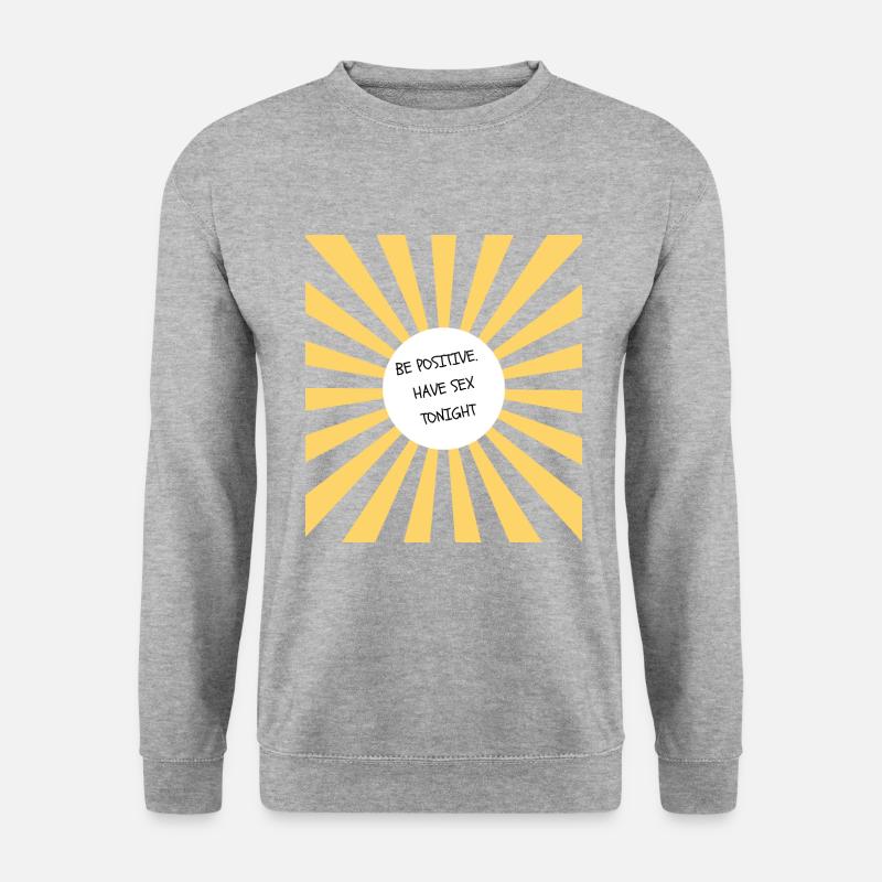 Sonne bepositive - Unisex Pullover - Weißgrau meliert