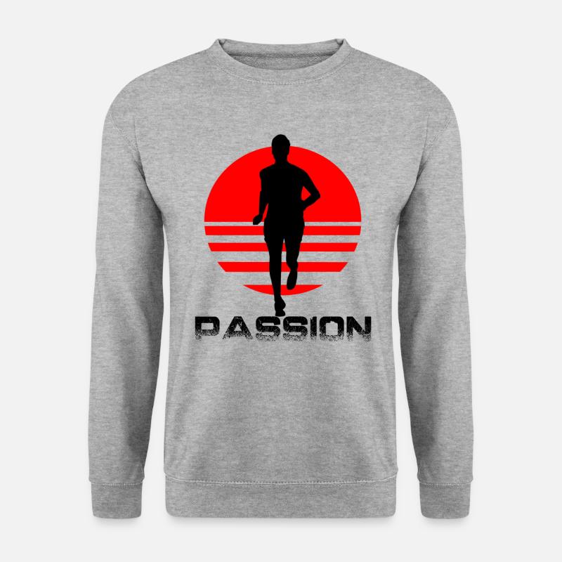 Runner - Unisex Pullover - Weißgrau meliert