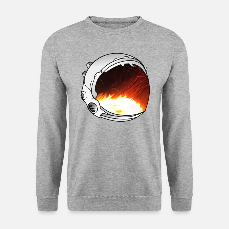 Astronaut Helmet Artwork - Unisex Sweatshirt - salt & pepper