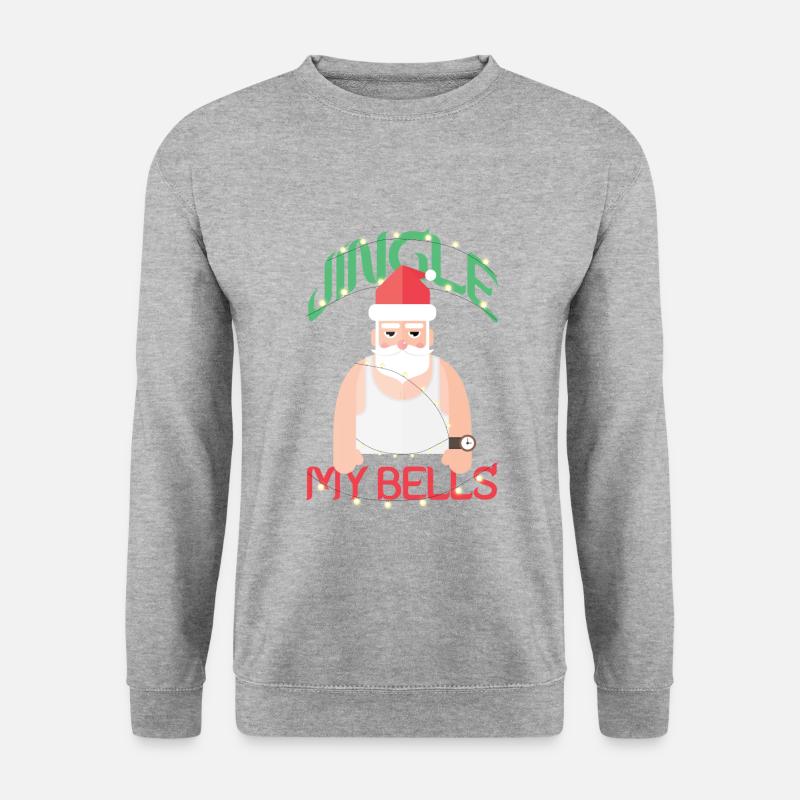 Redneck Weihnachtsmann Jingle My Bells - Unisex Pullover - Weißgrau meliert