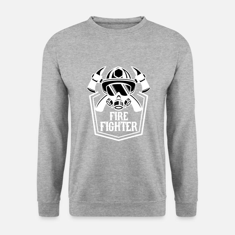 Feuerwehrmann Feuerwehrmann Feueraxt Ersthelfer - Unisex Pullover - Weißgrau meliert