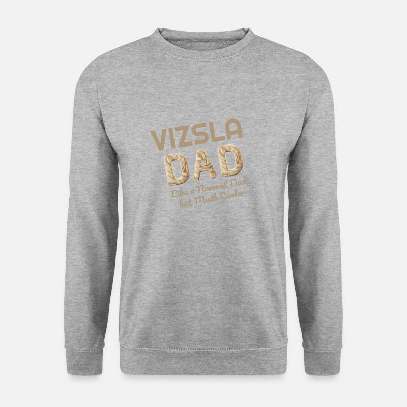 Vizsla Vati-Hundeliebhaber - Unisex Pullover - Weißgrau meliert