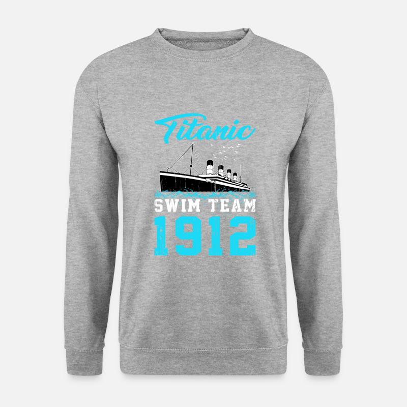 Schwimmer Titanic Swim Team 1912 Schwimmen - Unisex Pullover - Weißgrau meliert