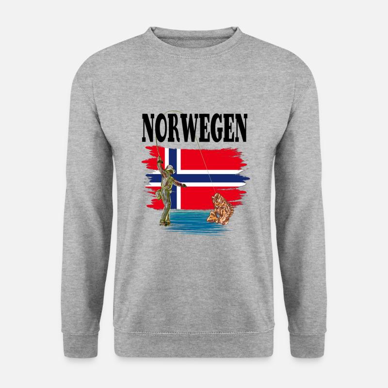 NORWEGEN - Unisex Pullover - Weißgrau meliert