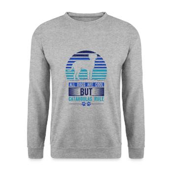 Catahoula Geschenk Alle Hunde Cool Catahoulas Regelhund - Unisex Pullover - Weißgrau meliert - Vorne - Alina (178cm) & Michal (187cm)