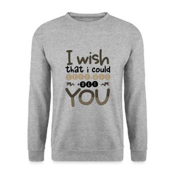 Sarkastische Wünsche, ich könnte CTRL ALT DEL YOU Sarkasmus - Unisex Pullover - Weißgrau meliert - Vorne - Alina (178cm) & Michal (187cm)