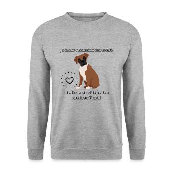 Dog Lover Design - Unisex Sweatshirt - salt & pepper - Front - Alina (178cm) & Michal (187cm)