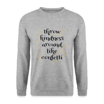 Liebe - Unisex Sweatshirt - salt & pepper - Front - Alina (178cm) & Michal (187cm)