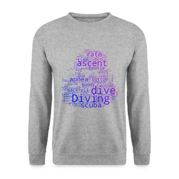 Tauchen Scuba Tauchen Plongée sous-marine - Sweat-shirt Unisexe - gris chiné - Devant - Alina (178cm) & Michal (187cm)