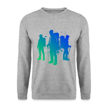 Bouldering Climbers Bouldering Women Bouldering - Unisex Sweatshirt - salt & pepper - Front - Alina (178cm) & Michal (187cm)