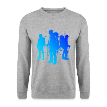Bouldering Bouldering Bouldering Climbing Women - Unisex Sweatshirt - salt & pepper - Front - Alina (178cm) & Michal (187cm)
