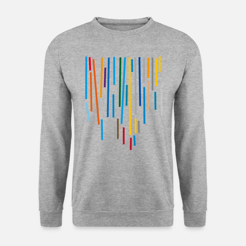 Muster Farben Streifen - Unisex Pullover - Weißgrau meliert