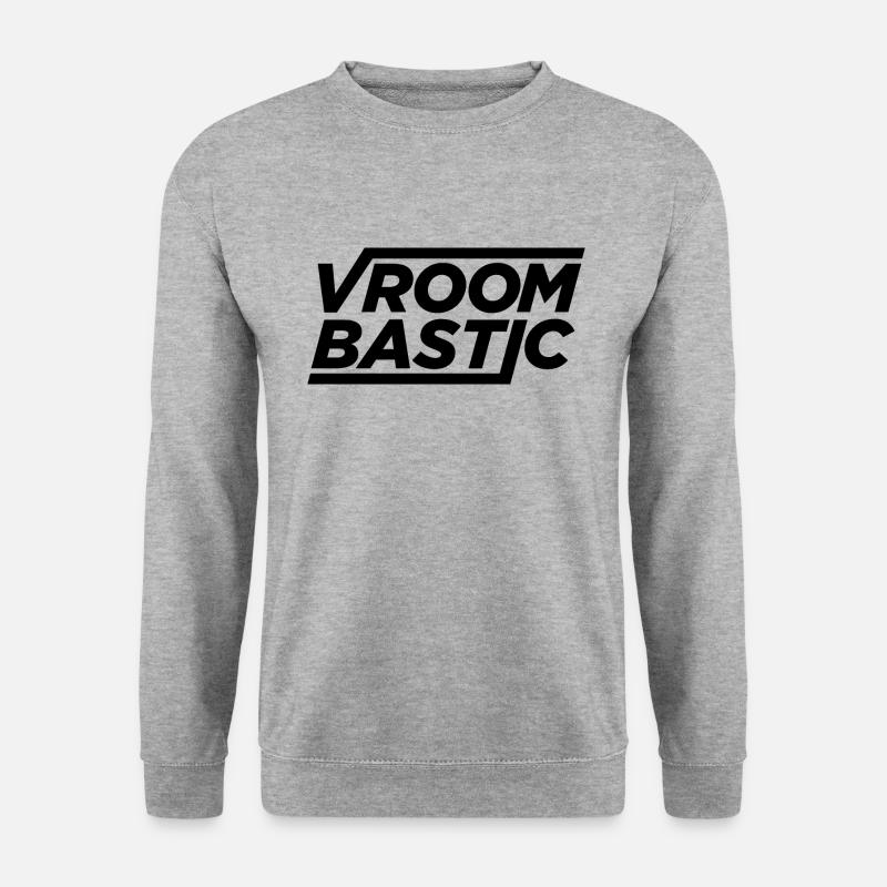 Logo 2Lines Basic Schwarz - Unisex Pullover - Weißgrau meliert