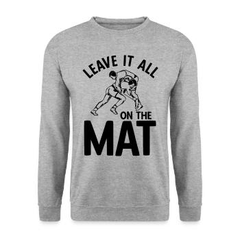 Grappling Martial Arts Wrestling - Unisex Pullover - Weißgrau meliert - Vorne - Alina (178cm) & Michal (187cm)