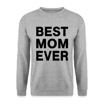 Best Mom Ever - Unisex Sweatshirt - salt & pepper - Front - Alina (178cm) & Michal (187cm)
