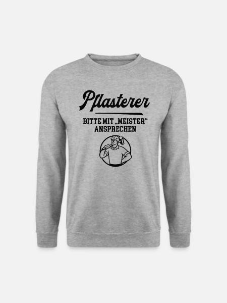 Pflasterer Meister Pflastermeister Straßenbauer - Unisex Pullover - Weißgrau meliert