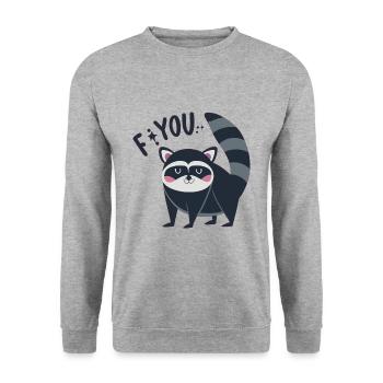 Raton laveur - Sweat-shirt Unisexe - gris chiné - Devant - Alina (178cm) & Michal (187cm)