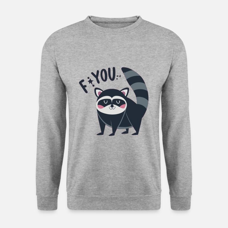 Waschbär - Unisex Pullover - Weißgrau meliert