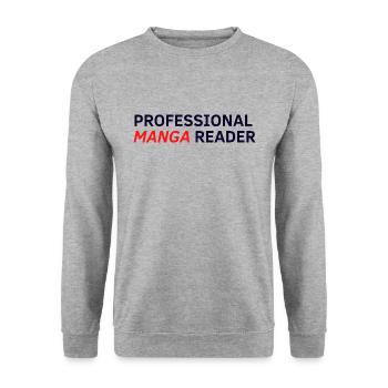 Lecteur de manga professionnel - Sweat-shirt Unisexe - gris chiné - Devant - Alina (178cm) & Michal (187cm)