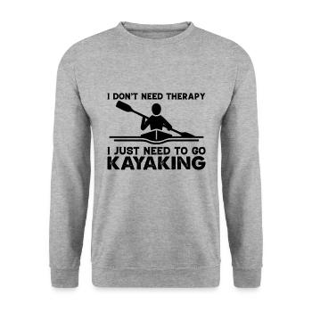 Canoe Kayak Paddling Gift Idea Water Sports Enthusiast - Unisex Sweatshirt - salt & pepper - Front - Alina (178cm) & Michal (187cm)