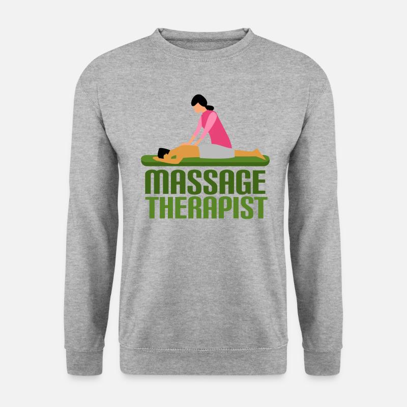 Massage - Unisex Pullover - Weißgrau meliert