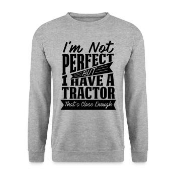 PERFECT WITH TRACTOR - Unisex Sweatshirt - salt & pepper - Front - Alina (178cm) & Michal (187cm)