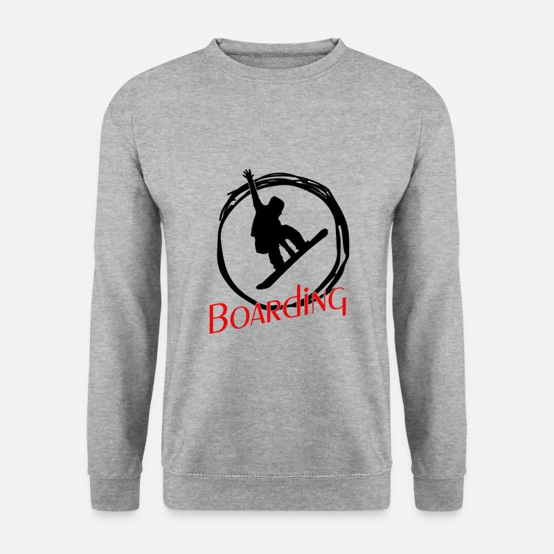 Boarding - Unisex Pullover - Weißgrau meliert