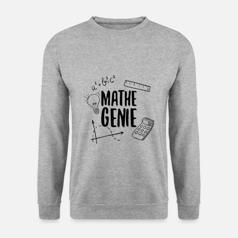 Mathe-Genie Mathematik Genie Rechenkünstler Mathe - Unisex Pullover - Weißgrau meliert