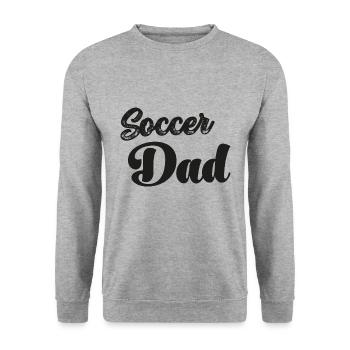 Fußball Papa Fußball Vater Mannschaft Fußball Fan - Unisex Pullover - Weißgrau meliert - Vorne - Alina (178cm) & Michal (187cm)