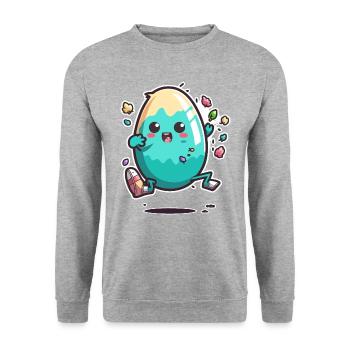 Easter Adventure - Unisex Sweatshirt - salt & pepper - Front - Alina (178cm) & Michal (187cm)