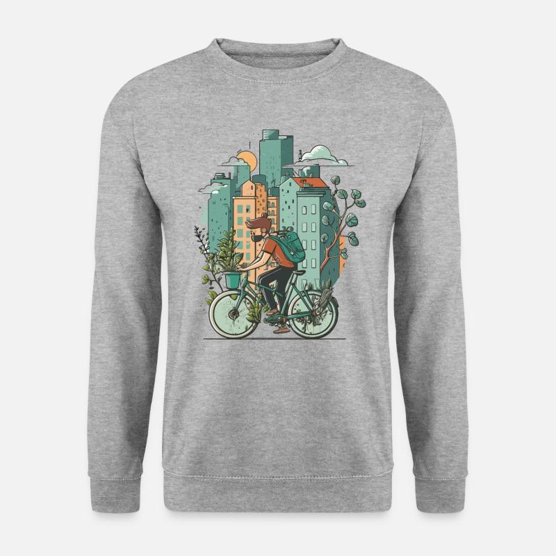 Stadt-Entdecker - Unisex Pullover - Weißgrau meliert